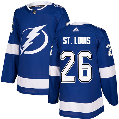 Adidas Men Tampa Bay Lightning 26 Martin St. Louis Blue Home Authentic Stitched NHL Jersey